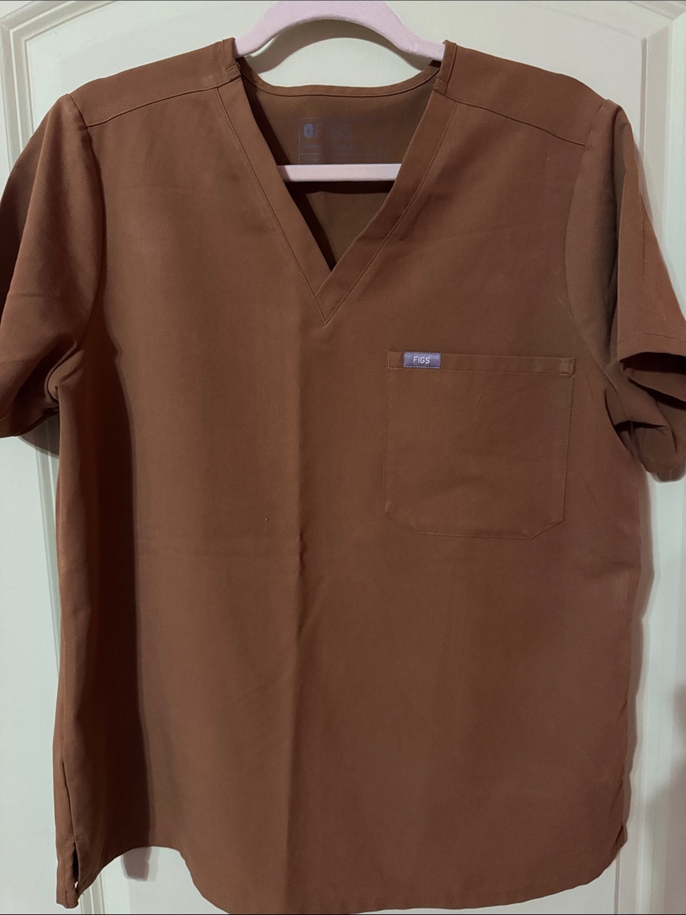 FIGS Women’sV-Neck Scrub Top - Brown